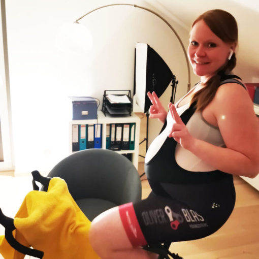 Rollentraining Rennrad Schwangerschaft - drittes Trimester